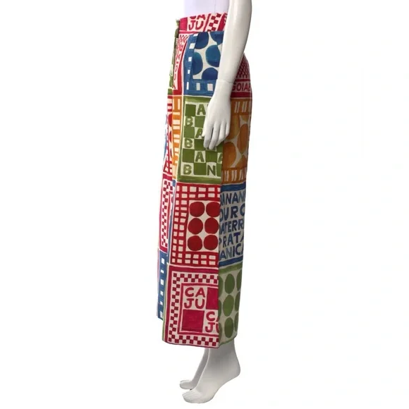 Anthropologie x Farm Rio Multicolor Graphic Palazzo Pants - Picture 2 of 5